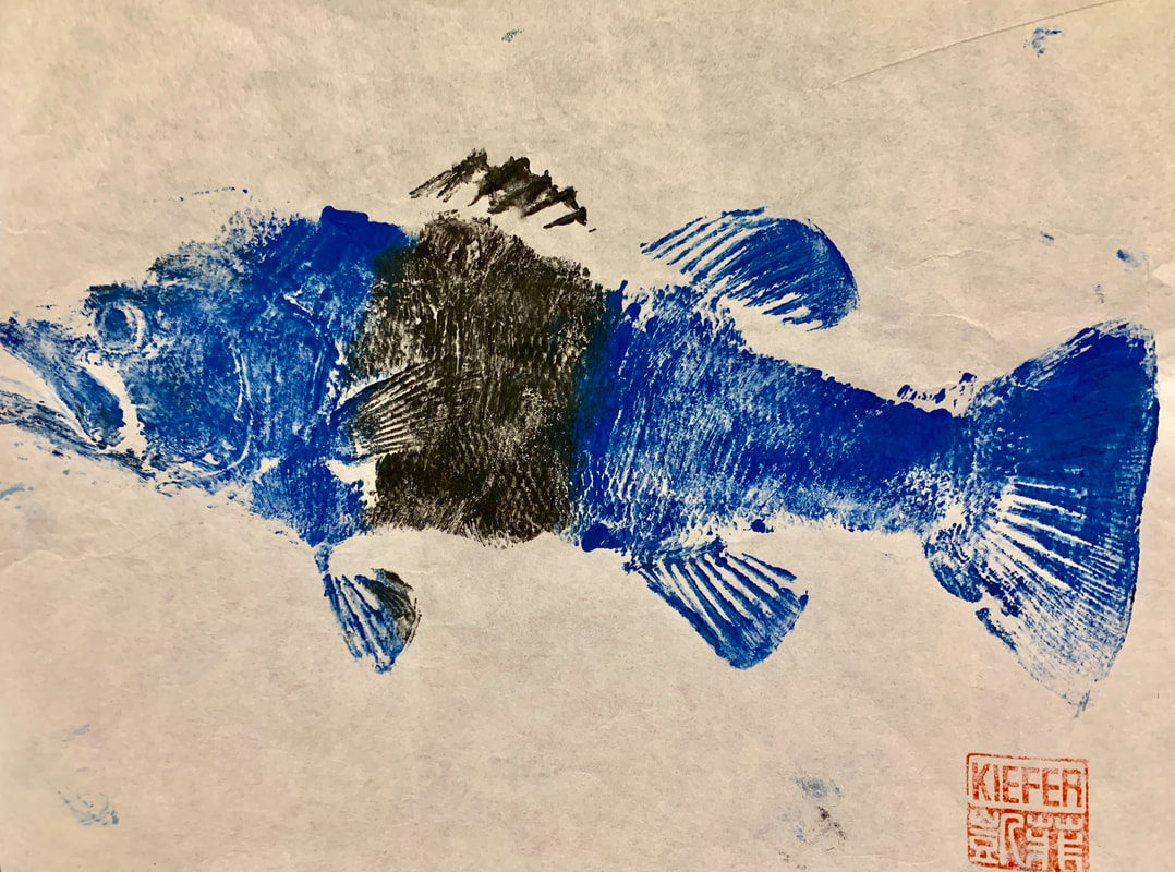 Gyotaku Prints (魚拓) - NEWTON BATEMAN ELEMENTARY SCHOOL